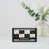 Financial Analyst Money Strategy Colorful Graphs Visitenkarte (Stehend Vorderseite)