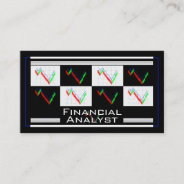 Financial Analyst Money Strategy Colorful Graphs Visitenkarte