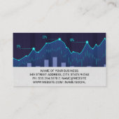 Financial Chart | Graph Chart | Data Visitenkarte (Rückseite)