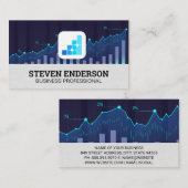 Financial Chart | Graph Chart | Data Visitenkarte (Vorne/Hinten)