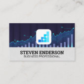 Financial Chart | Graph Chart | Data Visitenkarte (Vorderseite)