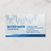 Financial Chart | Sail Ship Logo Visitenkarte (Rückseite)