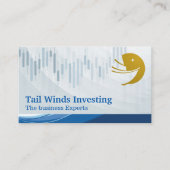 Financial Chart | Sail Ship Logo Visitenkarte (Vorderseite)