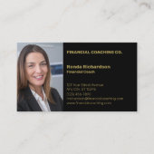 Financial Coach Beruflich Black Visitenkarte (Vorderseite)