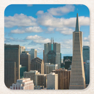 Financial District Skyline von San Francisco Rechteckiger Pappuntersetzer