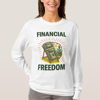 Financial Freedom Beach Chair for Wealth Builders T-Shirt
