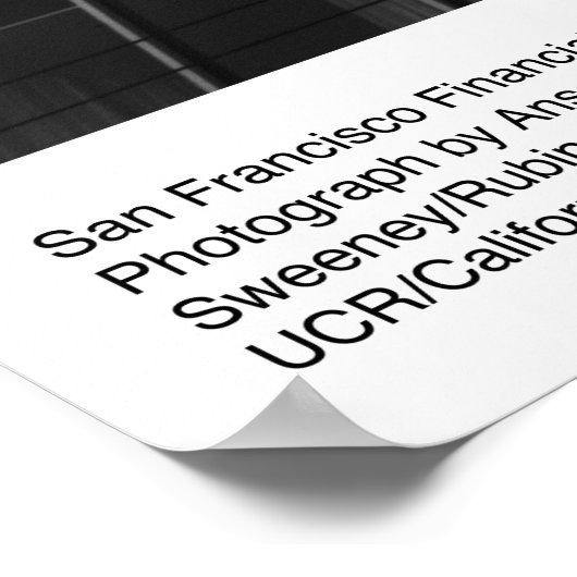 Financial Gebäude 1966, von Ansel Adams Poster (Ecke)