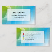 Financial Manager - Moderne Elegant einfach Visitenkarte (Vorne/Hinten)
