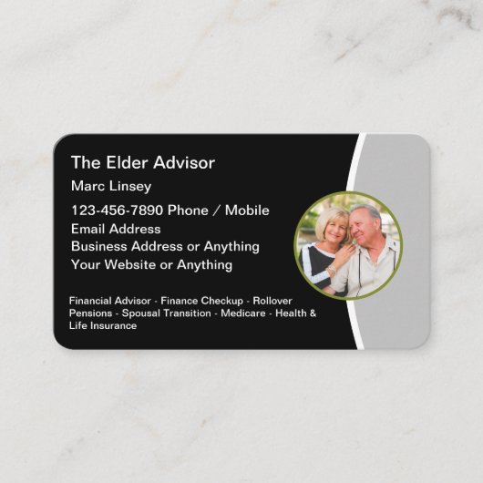 Financial Senior Advisor - Business Cards für Alte Visitenkarte (Vorderseite)