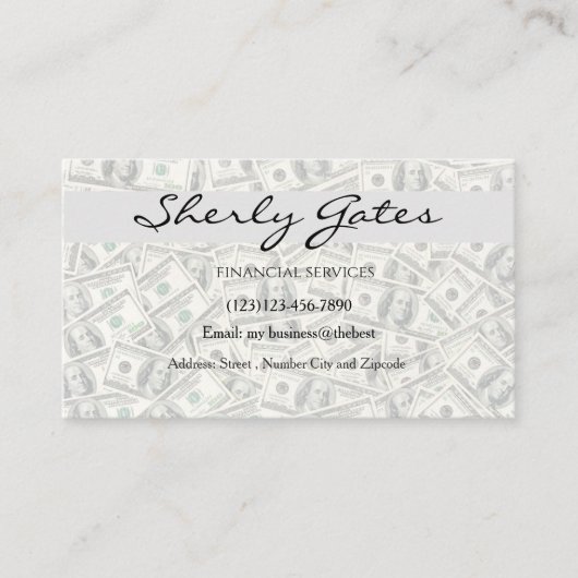 financial services editable card visitenkarte (Vorderseite)