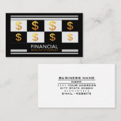 Financial Wealth Management Advisor Money Strategy Visitenkarte (Vorne/Hinten)