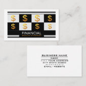 Financial Wealth Management Money Advisor Strategy Visitenkarte (Vorne/Hinten)