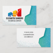 Financials Graph Logo | Geometric Patterns Visitenkarte (Vorne/Hinten)