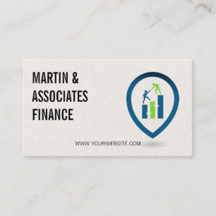 Finanz-Balken-Diagramm-Logo Daten Visitenkarte