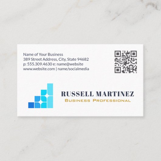 Finanz Corporate Logo | QR-Code Visitenkarte (Vorderseite)
