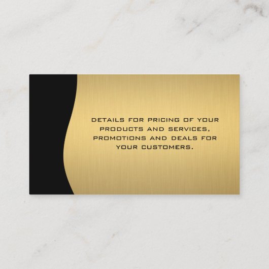 Finanz-Logo/Metallisches Silber/Gold-Monogramm Visitenkarte (Rückseite)