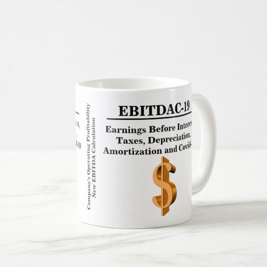 Finanz-Neubewertung der Rentabilität des EBITDA Kaffeetasse (VorderseiteRechts)