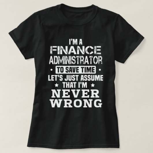 Finanzadministrator T-Shirt (Design vorne)