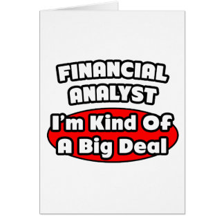Finanzanalyst ... Big Deal