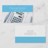 Finanzanalytiker Buchhaltersteuerverwalter Visitenkarte (Vorne/Hinten)