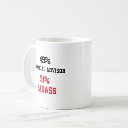 Finanzberater Badass Kaffeetasse (Vorderseite Links)
