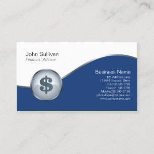 Finanzberater Business Card Dollar Symbol Visitenkarte