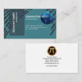 Finanzberater-flüssige cyan-blaue visitenkarte (Vorne/Hinten)