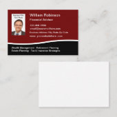 Finanzberater - Geschäftskarten für Fotovorlagen Visitenkarte (Vorne/Hinten)