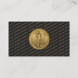 Finanzberater Gold Coin Vermögensverwaltung Pro Visitenkarte