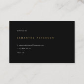 Finanzberater, Goldlackierung Visitenkarte (Rückseite)