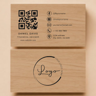 Finanzberater Holz Professional QR Code Visitenkarte