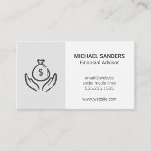 Finanzberater   Investitionen   Geldbeutel Visitenkarte