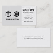 Finanzberater | Investitionen | Visitenkarte (Vorne/Hinten)