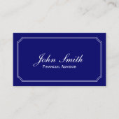 Finanzberater-klassischer blauer Berater Visitenkarte (Vorderseite)