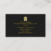 Finanzberater-Luxusgold auf schwarzem Phoenix Visitenkarte (Rückseite)