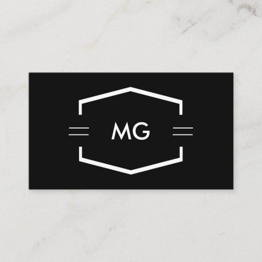 Finanzberater mit Monogramm Visitenkarte (Vorderseite)