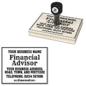 Finanzberater mit Name, Anschrift usw. Gummistempel (Stempel)