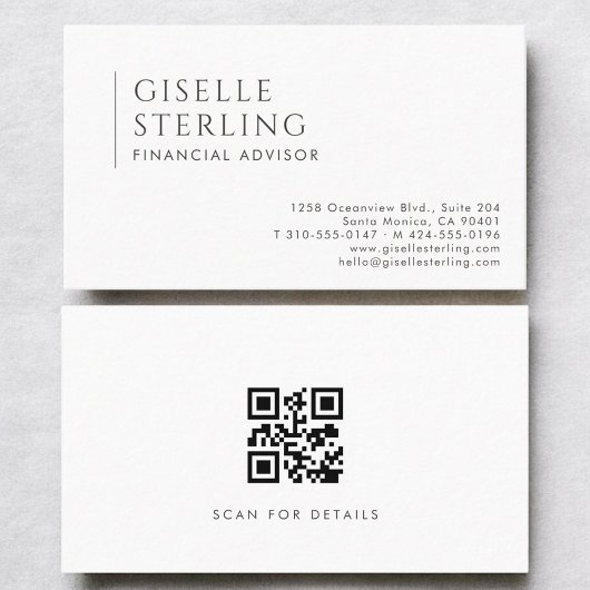 Finanzberater Modern Professional QR Code Visitenkarte
