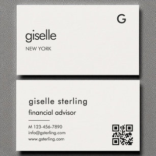 Finanzberater - Monogramm des QR-Codes Visitenkarte