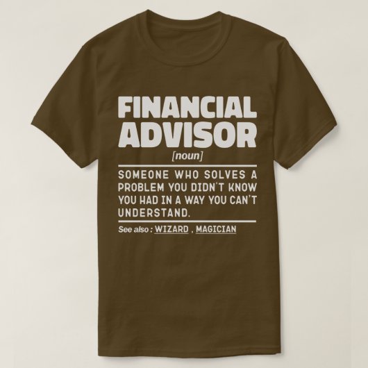 Finanzberater Noun Finance Cool Consulting Job T-Shirt (Design vorne)