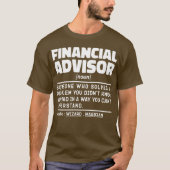 Finanzberater Noun Finance Cool Consulting Job T-Shirt (Vorderseite)