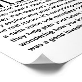 Finanzberater Poster (Ecke)