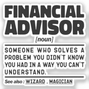 Finanzberater Substantiv Finanzen Cool Consulting Aufkleber