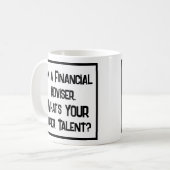 Finanzberater Super Talent. Tasse (Vorderseite Links)