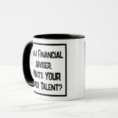 Finanzberater Super Talent. Zwei Tonen Tasse (Vorderseite Links)
