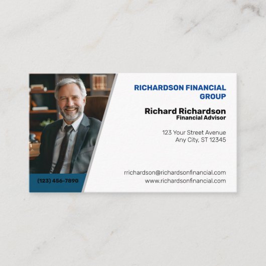 Finanzberater Visitenkarte (Vorderseite)