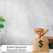 Finanzberater White Schreibtischnamensplakette