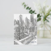 Finanzbezirk Boston Postkarte (Stehend Vorderseite)