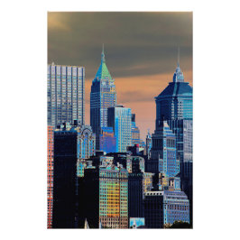 Finanzbezirk Lower Manhattan Poster