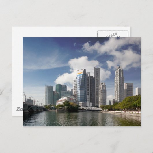 Finanzbezirk Singapur Postkarte (Vorne/Hinten)